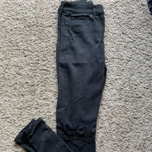 Express Black ripped jeggings
